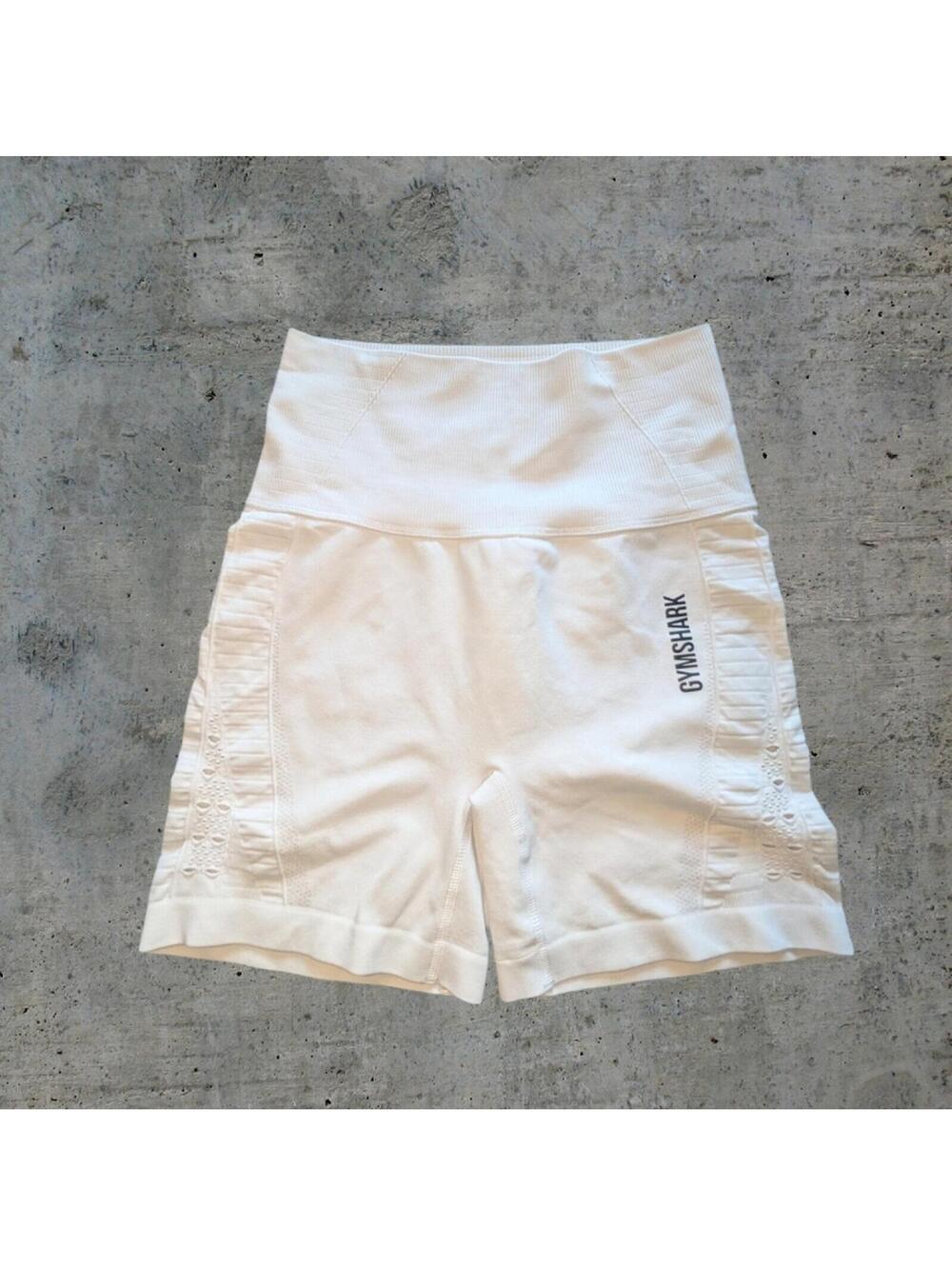 Gymshark Women's High-Waisted Cream Shorts
